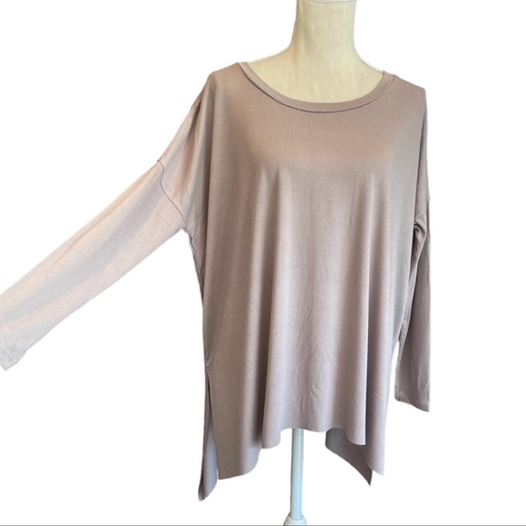 Enti Clothing Long Sleeve Raw Hem Tunic with Side Slits NWT Women’s Large - Picture 2 of 11